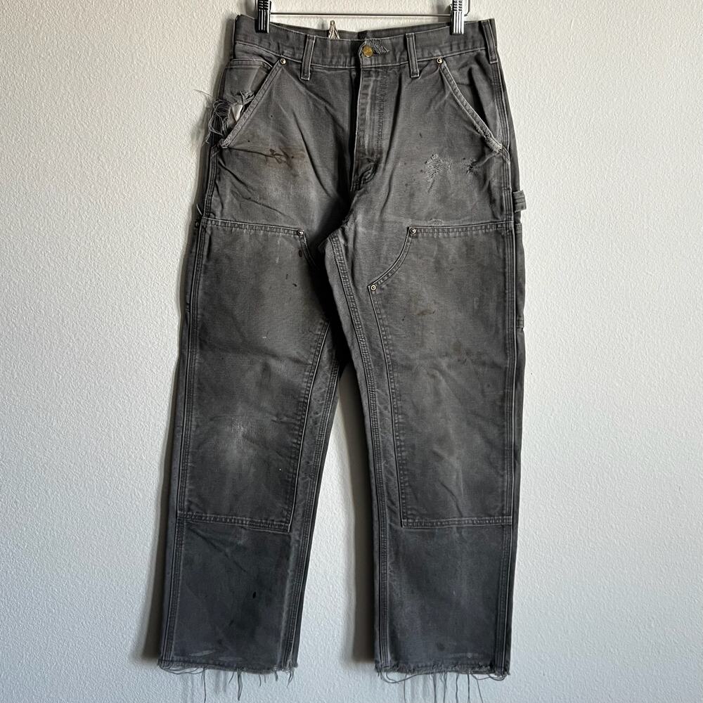 Carhartt B01 GVL gray double knee work wear carpenter pants